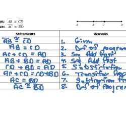 Segment proofs worksheet with answers