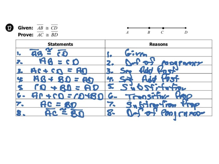 Segment proofs worksheet with answers