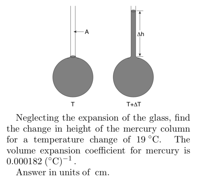 A mercury thermometer is constructed as shown