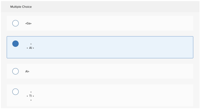 Select the element whose lewis symbol is correct